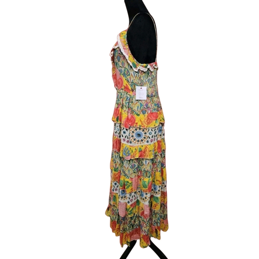NWT- Beatnik Philosophy Colorful Mirrored Tiered Dress-Size Medium - Picture 7 of 17
